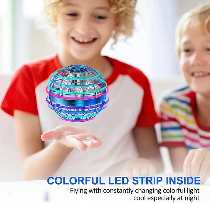Flying Ball Toys, Hover Orb, Upgrade Flying Orb Mini Drone Floating Ball 360°Rotating LED Light Fly Spinner Cool Toys Magic Toy Safe for Kids Teen Adults Indoor Outdoor Flying Mini Drone