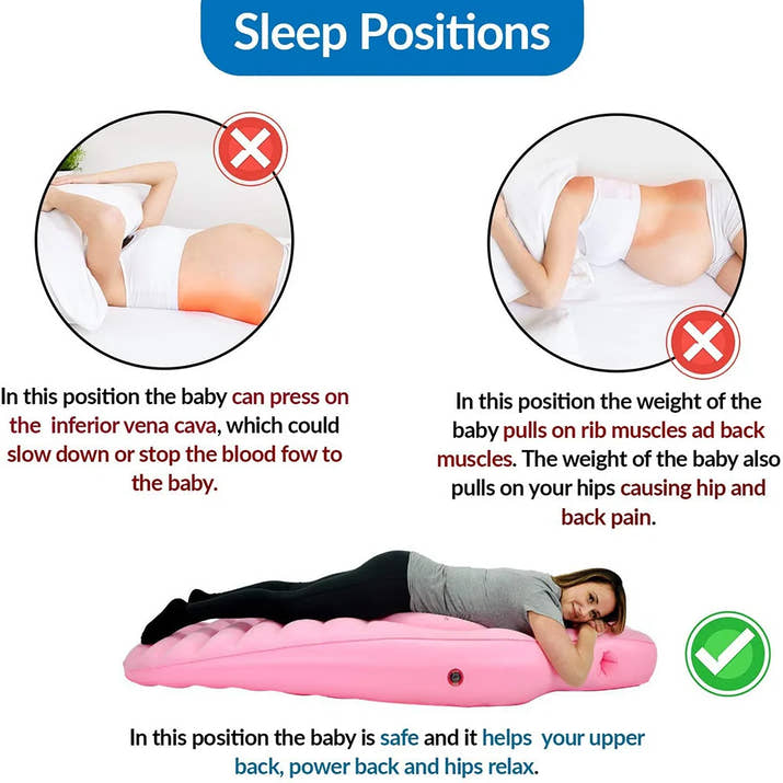 O-Type Yoga Mat for Pregnant Women Inflatable Mat Mattress Maternity Pregnancy Pillow for Sleeping